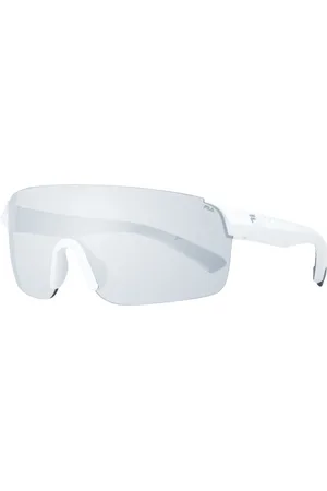 Fila Akcesoria, Mężczyzna, Biały, ONE SIZE, Białe Męskie Okulary Przeciwsłoneczne z Lustrowanymi i Gradientowymi Soczewkami