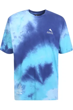 MAUNA KEA Koszulki, Mężczyzna, Wielobarwność, S, Zielona koszulka z logo w stylu Tie Dye