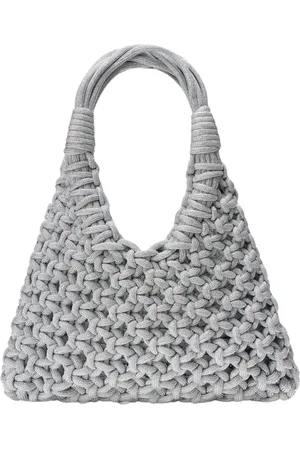 Hibourama Torebki, Kobieta, Szary, ONE SIZE, Lurex Ręcznie Tkana Torba