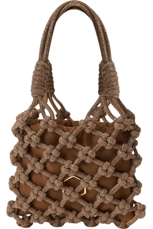 Hibourama Torebki, Kobieta, brązowy, ONE SIZE, Lola Torba z Kryształami
