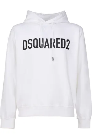 Dsquared2 Bluzy, Mężczyzna, Biały, L, Bawełna, Wygodna i stylowa bluza z kapturem