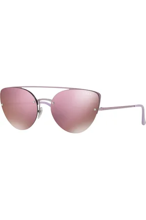 vogue Akcesoria, Kobieta, Fioletowy, ONE SIZE, Damskie okulary przeciwsłoneczne z metalową oprawką