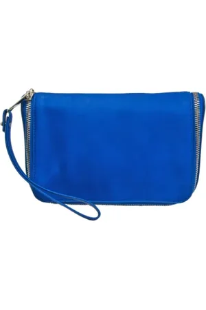 Bottega Veneta Pre-owned, Kobieta, Niebieski, ONE SIZE, Skóra, Pre-owned Leather clutches