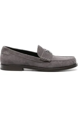 Dolce & Gabbana Buty, Mężczyzna, Szary, 43 1/2 EU, Zamsz, Mokasyny