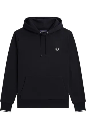Fred Perry Bluzy, Mężczyzna, Niebieski, S, Bluzy z kapturem