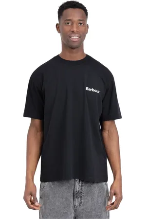 Barbour Koszulki, Mężczyzna, Czarny, M, Czarna Koszulka z Logo