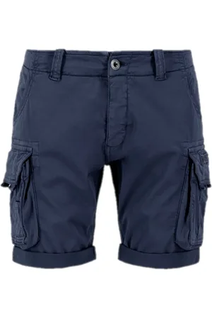 Alpha Industries Szorty, Mężczyzna, Niebieski, W32, Cargo Crew Shorts Niebieskie