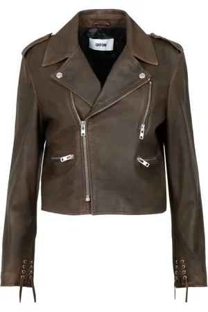 Mauro Grifoni Kurtki, Kobieta, brązowy, S, Leather Kurtki