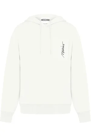 Moschino Bluzy, Mężczyzna, Biały, L, Swetry & Bluzy z kapturem