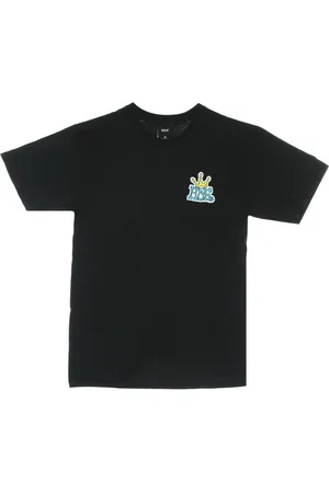Huf Koszulki, Mężczyzna, Czarny, S, Crown Logo Tee - Streetwear Kolekcja