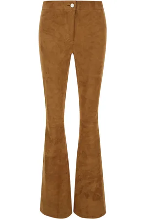 arma leder Spodnie, Kobieta, brązowy, S, Wide Trousers