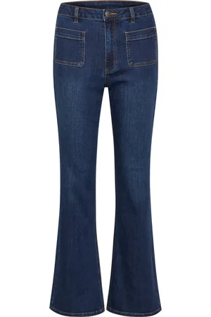 Kaffe Jeansy, Kobieta, Niebieski, 2XL, Denim, Flared Jeansy