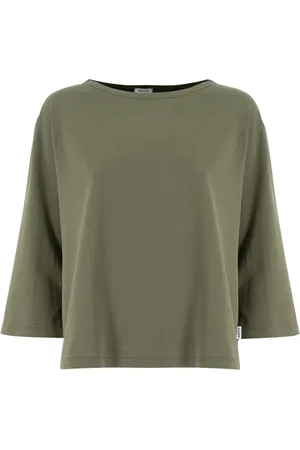 Aspesi Koszulki, Kobieta, Zielony, L, Long Sleeve Tops