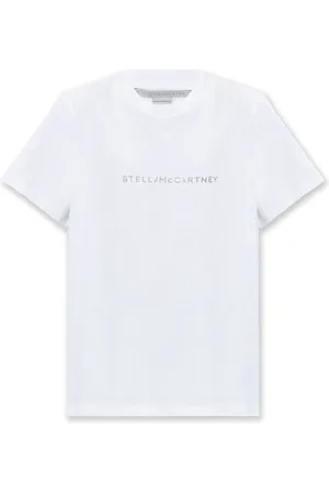 Stella McCartney Koszulki, Kobieta, Biały, M, Bawełna, T-shirt z Logo