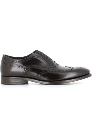 HENDERSON BARACCO Buty, Mężczyzna, brązowy, 42 EU, Ciemnobrązowe Skórzane Buty Swallowtail