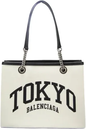 Balenciaga Pre-owned, Kobieta, Biały, ONE SIZE, Len, Pre-owned Canvas totes