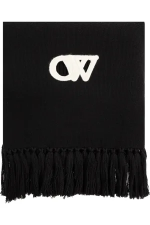 OFF-WHITE Akcesoria, Kobieta, Czarny, ONE SIZE, Wełna, Wełniany szal