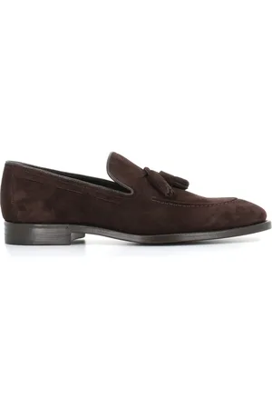 HENDERSON BARACCO Buty, Mężczyzna, brązowy, 44 EU, Zamsz, Brązowe Zamszowe Tassel Mokasyny