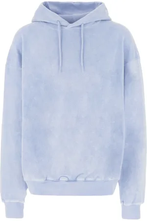 MARTINE ROSE Bluzy, Mężczyzna, Niebieski, M, Nylon, Bluzy z kapturem