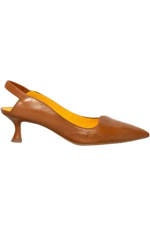 MARA BINI Buty, Kobieta, brązowy, 37 EU, Skórzane Sandały Slingback - Karmel