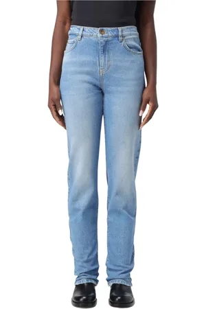 Pinko Jeansy, Kobieta, Niebieski, W29, Denim, Jeansy o prostym krojuy