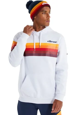 Ellesse Bluzy, Mężczyzna, Biały, L, Bluza z Graficznym Nadrukiem