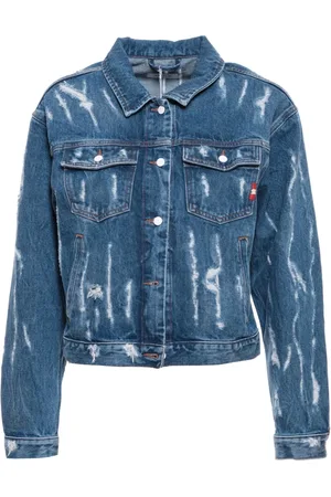 AMISH Kurtki, Kobieta, Niebieski, S, Denim, Ekstremalna Kurtka