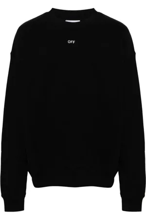 OFF-WHITE Bluzy, Mężczyzna, Czarny, S, Czarny Sweter z Nadrukiem