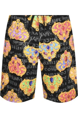 VERSACE Stroje kąpielowe, Mężczyzna, Wielobarwność, M, Czarny Kąpielowy Heart Couture