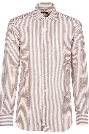 BARBA Koszule, Mężczyzna, brązowy, 2XL, Casual Shirts