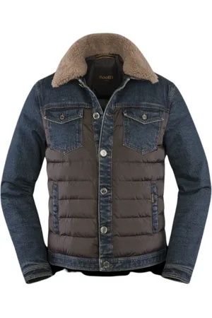 MOORER Kurtki, Mężczyzna, brązowy, XL, Denim, Kurtka dżinsowa