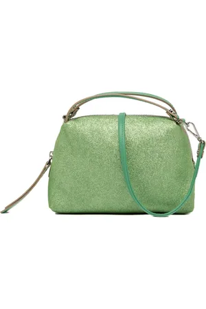 Gianni chiarini Torebki, Kobieta, Zielony, ONE SIZE, Zamsz, Zielona zamszowa kopertówka Alifa