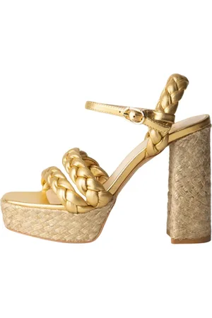 Twin-Set Buty, Kobieta, Żółty, 36 EU, Sandały na sznurku