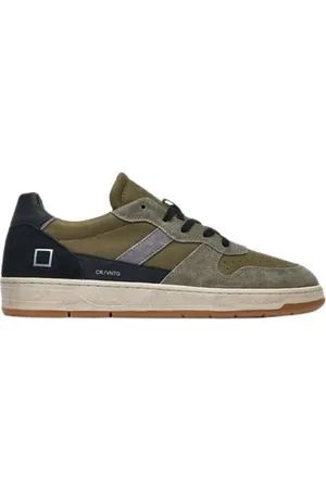 D.A.T.E. Buty, Mężczyzna, Zielony, 40 EU, Skóra, Vintage Army Court Sneakers