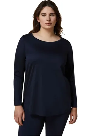 Persona by Marina Rinaldi Koszulki, Kobieta, Niebieski, S, Long Sleeve Tops