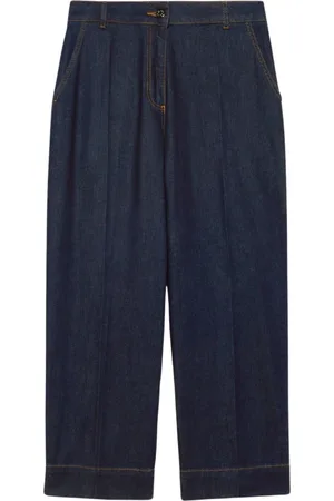 Elena Miro Jeansy, Kobieta, Niebieski, L, Denim, Wide Trousers