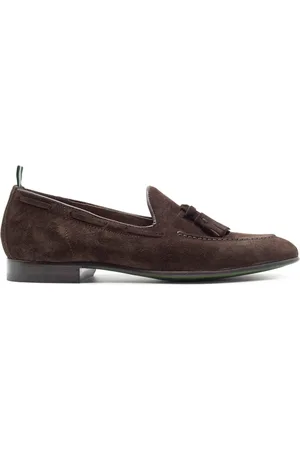 Green george Buty, Mężczyzna, brązowy, 43 1/2 EU, Zamsz, Ręcznie Robione Brązowe Loafer Buty
