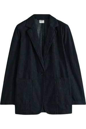 Aspesi Kurtki, Kobieta, Niebieski, S, Denim, Komplet w stylu denim z marynarką