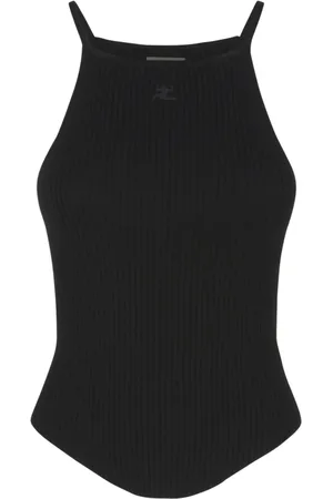 Courrèges Koszulki, Kobieta, Czarny, L, Sleeveless Tops