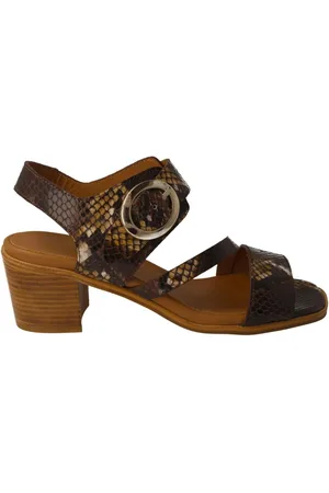 Calce Buty, Kobieta, brązowy, 39 EU, Brązowa skórzana sandał