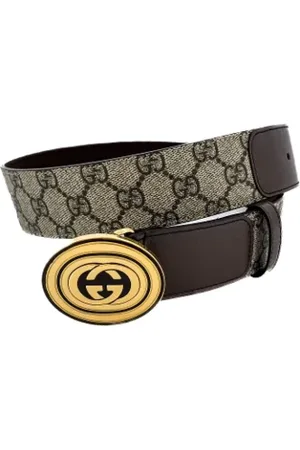 Gucci Pre-owned, Kobieta, brązowy, ONE SIZE, Len, Pre-owned Canvas belts