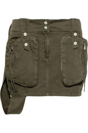 BLUMARINE Spódnice, Kobieta, Zielony, 2XS, Denim, Denim Skirts
