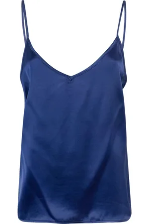 MVP Wardrobe Koszulki, Kobieta, Niebieski, S, Niebieski top z dekoltem w serek