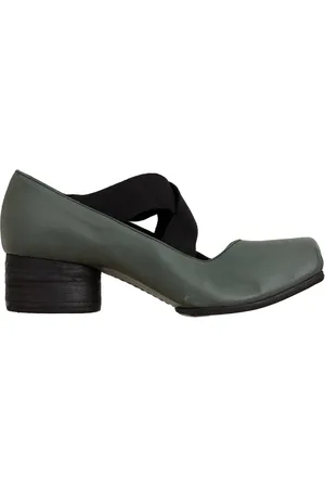 UMA WANG Buty, Kobieta, Zielony, 39 EU, Skórzane Baletki z Średnią Piętą