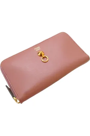 Fendi Pre-owned, Kobieta, Różowy, ONE SIZE, Skóra, Pre-owned skórzane portfele