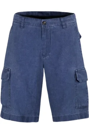 MOORER Szorty, Mężczyzna, Niebieski, XL, Trousers