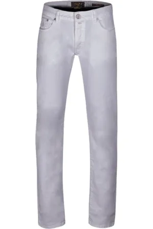 MOORER Spodnie, Mężczyzna, Biały, W34, Denim, Trousers