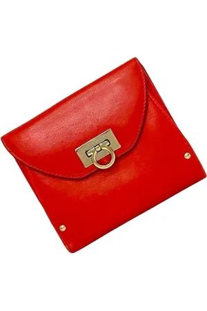 Salvatore Ferragamo Pre-owned, Kobieta, Czerwony, ONE SIZE, Skóra, Pre-owned skórzane portfele