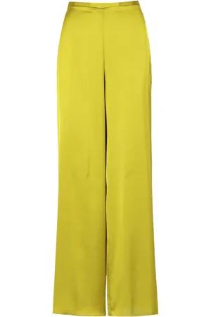 SIMONA CORSELLINI Spodnie, Kobieta, Zielony, M, Wide Trousers