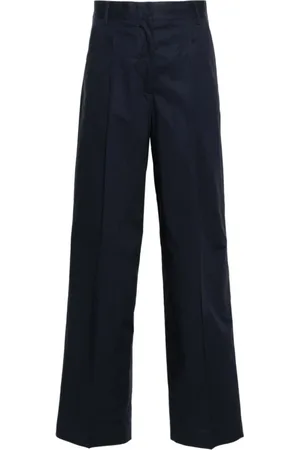 OFFICINE GENERALE Spodnie, Kobieta, Niebieski, L, Wide Trousers